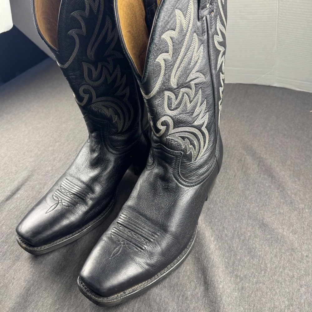 Mens Ariat Black Deertan Legend Western Cowboy Boots 10002296 Square Toe sz 13